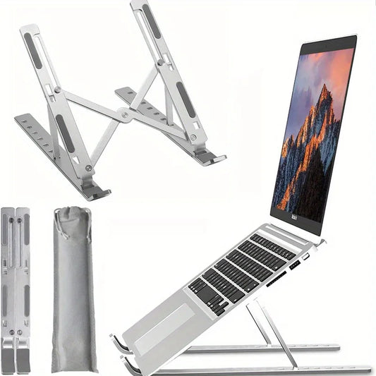 Portable Laptop Stand, Ergonomic Aluminium Laptop Mount Stand, Detachable Laptop Riser Notebook Holder Stand Compatible