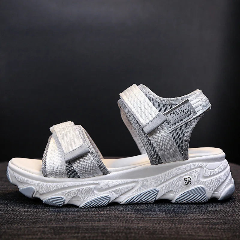 Sandals Women Shoes 2025 New Summer Sports Daddy Fashion Casual Platform Non-slip Non-Slip Peep Toe Beach Sandalias