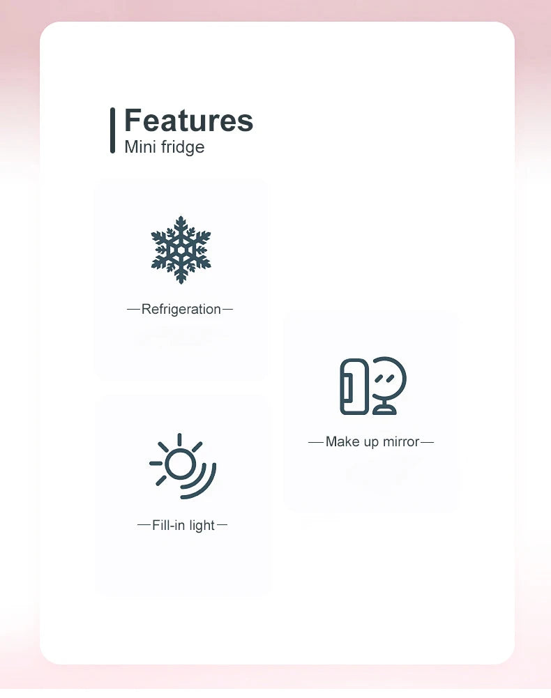 EAFC 4L Mini Fridge Car Home Mini Refrigerator Dual Core Freeze Heating Food Fruit Storage Fridge Cooler for Home Travel Camping