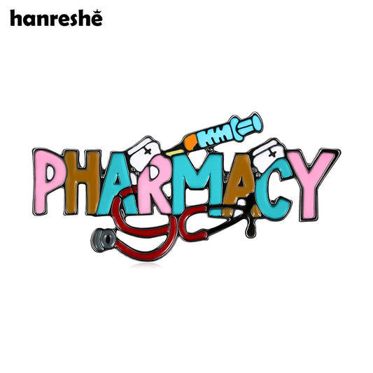 Hanreshe Medical Pharmacy Pin Pharmacist Doctor Nurse Funny Pin Lapel Bag Backpack Badge Medicine Jewelry Gift