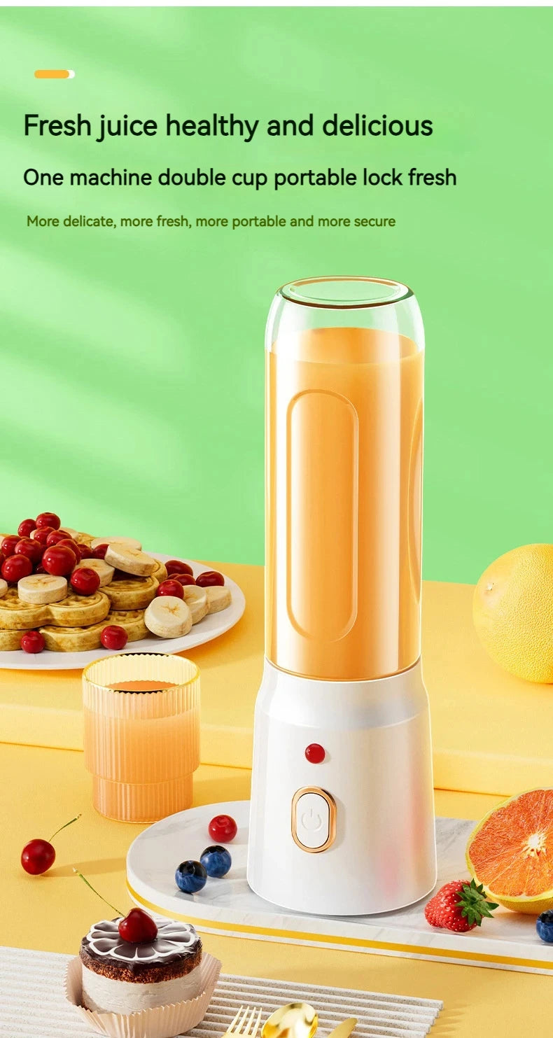 Portable Wireless Blender Electric Fruit Juicer Machine For Orange Ice Crushing 10 Blades Auxiliary Food Machine 1500mA Mixer