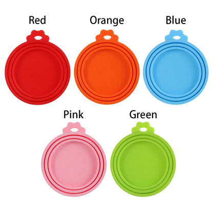 Silicone Canned Lid Sealed Feeders Food Can Lid for Dog Cat Storage Top Cap Reusable Cover Lid Health Home Pet Daily Supplies