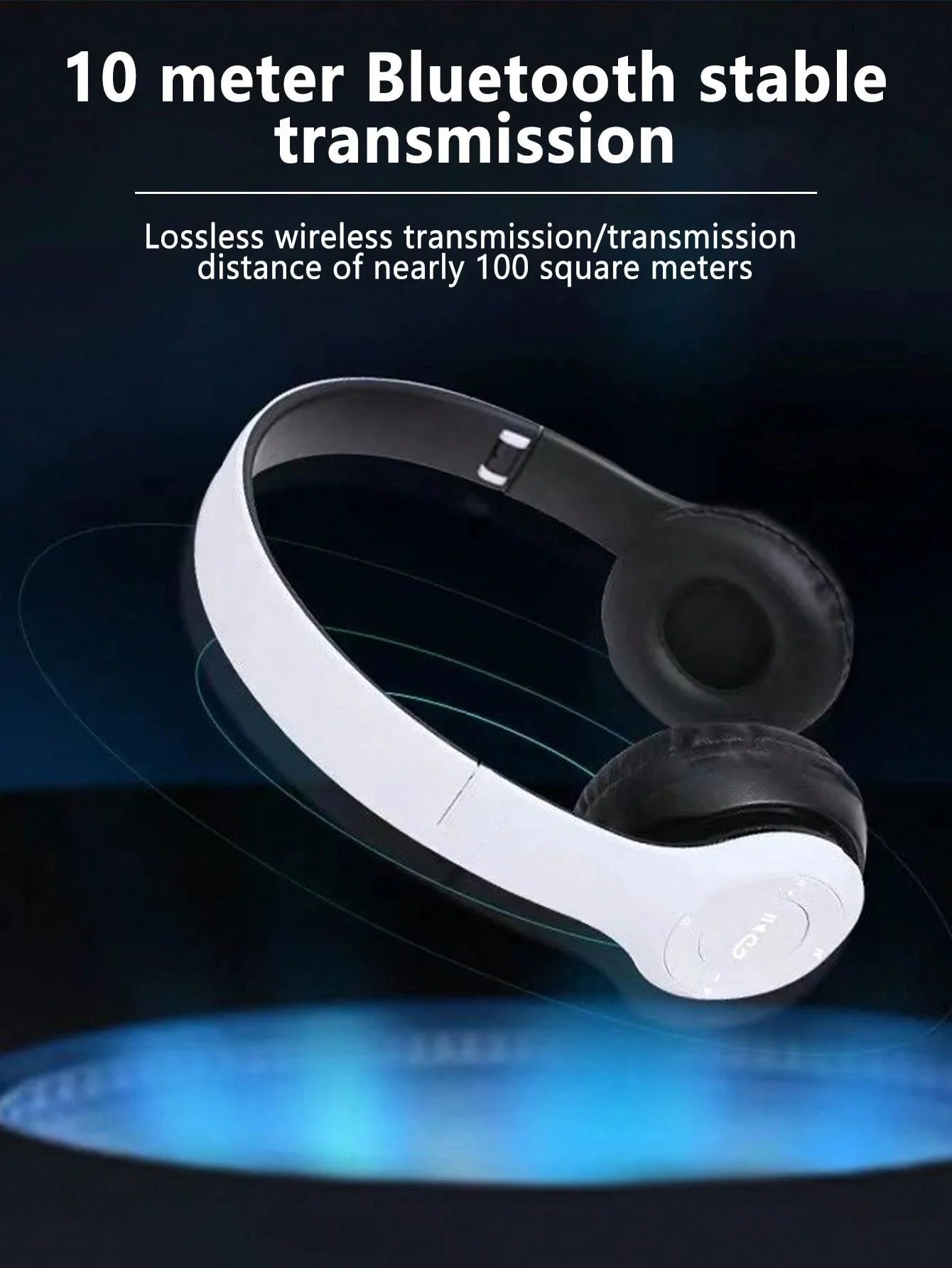 Headset Stereo Wireless Headset, Foldable Gaming Headset, Bass-heavy Wireless Sports Headset