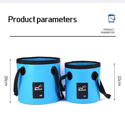 12L 20L Bowl Sink Washing Bag Car Wash Bucket Portable Outdoor Travel Foldable Water Multifunction Folding