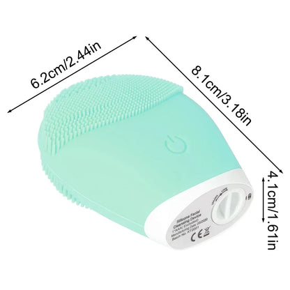 Electric Silicone Massager Facial Cleanser Skincare Massage Tool Beauty Machine Vibration Cleaning Of Pores Self Provided Batter