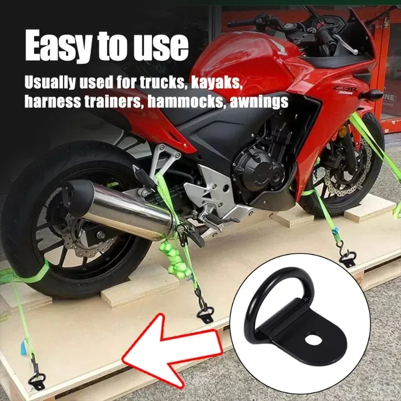 10/20pcs Stainless Steel D Shape Pull Hook Tie Down Anchor Ring Iron Cargo Tie Down Ring for Truck Trailers RV Boats Accessories