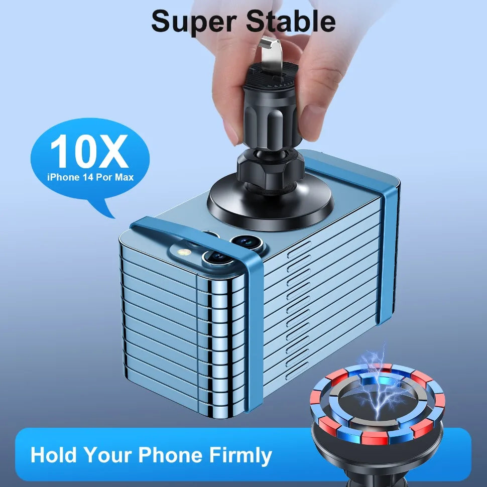 Magnetic Car Phone Holder Adjustable 360° Rotation Air Vent Strongest Adhesion Mag-Safe Car Mount for iPhone 16/15/14/13 Series