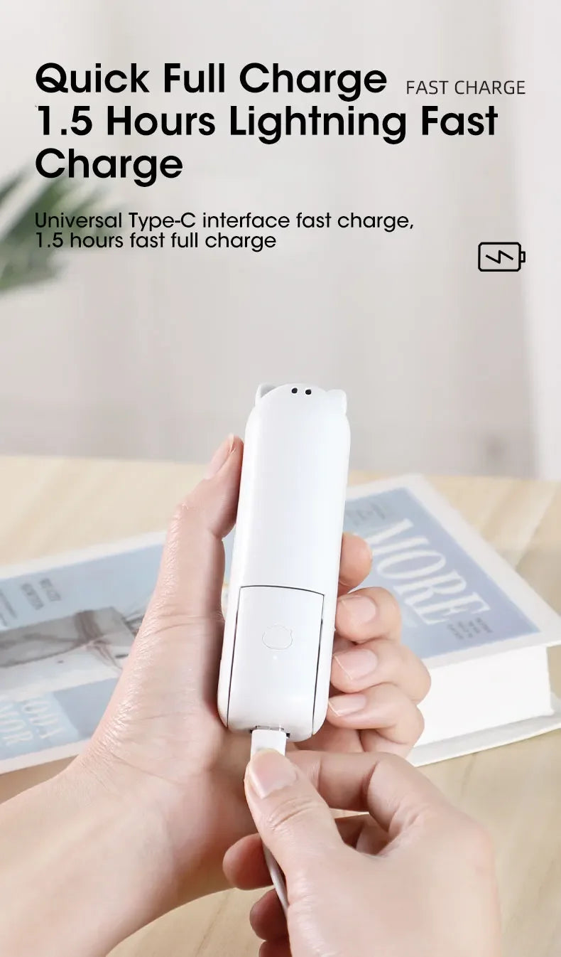 Portable Handheld Fan Mini Hand Fan Battery Operated USB Rechargeable Personal Foldable Fan for Indoor Small Pocket Fan