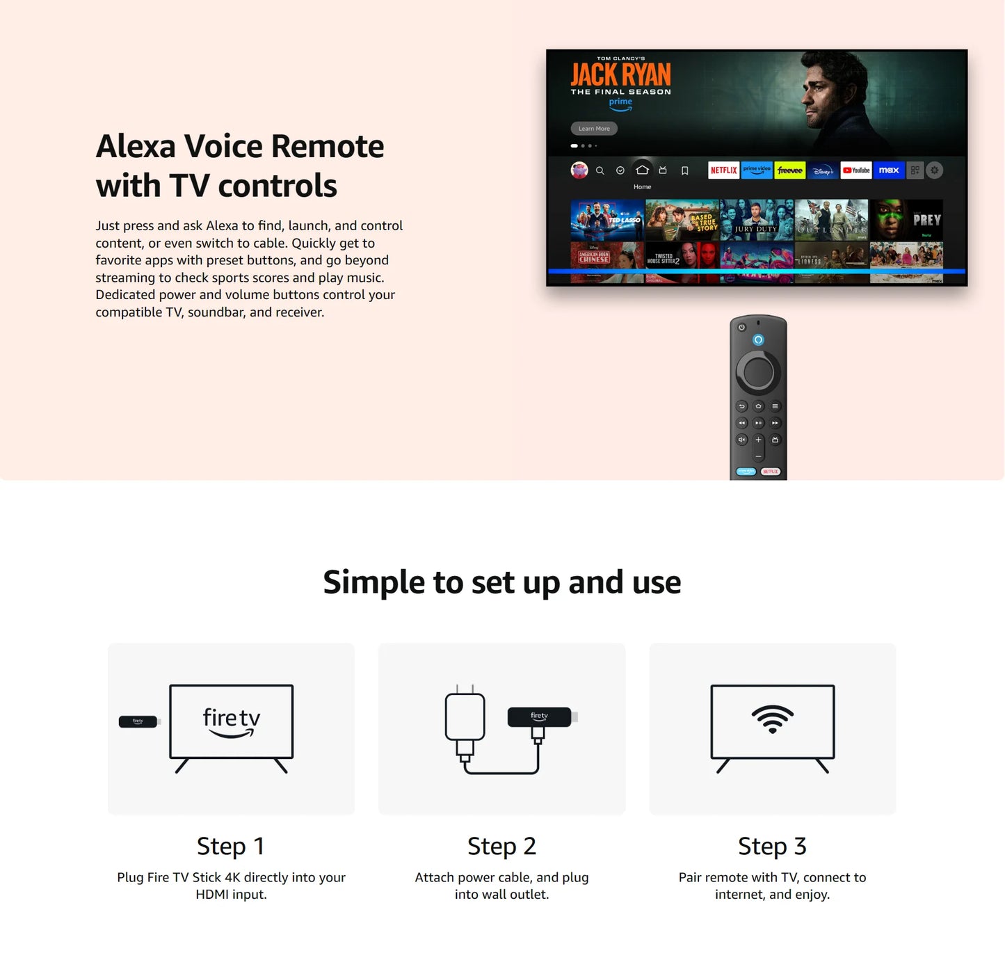 Amazon Fire TV 4K MAX, Android TV Box, Netflix 4K Streaming stick with wifi 6E.16GB Storage All NEW