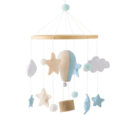 Baby Mobile Crib Bed Bell Musical Rattles Toys Soft Felt Cartoon Animal for Infants Nursery Mobiles Forest Animals Crib Toys