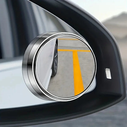 A pair of 360-degree adjustable wide-angle blind spot mirrors, reversing mirrors, and rearview mirrors