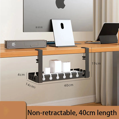 Desk Cable Management Tray,Wire Management, Cable Tray with Clamp for Wire Organizers,Computer Cord Rack for Office,Home