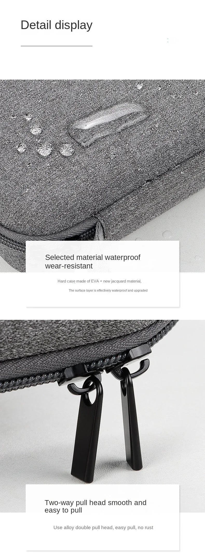 Large Capacity Travel Electronics Accessories Organizer Tablet Hard Disk Cable Portable Storage Bag EVA Airbag Travel Bags