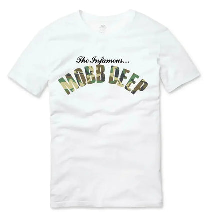 Mens Brand Fashion T-shirt Summer T Shirts Mobb Deep Mens Infamous on Red T-shirt Red Unisex Short Sleeve Male Casual Tee-shirt