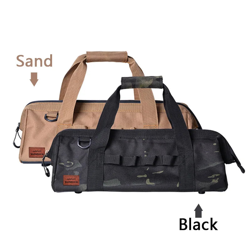 Camping Gear Bag Camping Tool Bag Large Capacity Wide Mouth Storage Tool Bag Water Resistant Gear Bag Sturdy Bottom Tool Bag