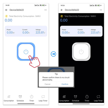 eWeLink Smart Switch with Power energy Monitoring Timer Switch App Monitoring Current  Voltage Consumption