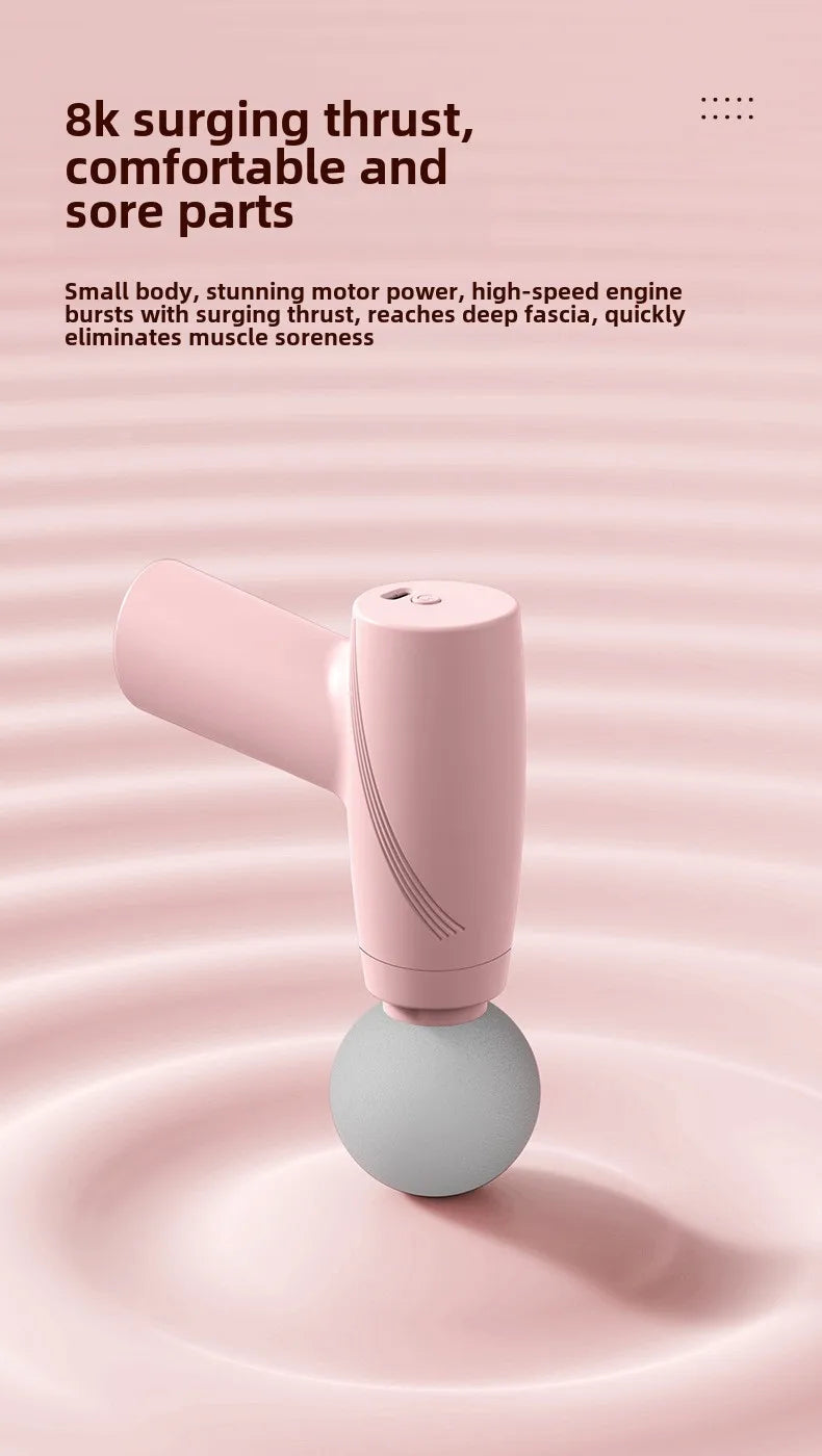 New Portable Mini Fascia Gun Multi-Stage Massage Gun Muscle Relaxation Massage Equipment Portable Vibration Massager