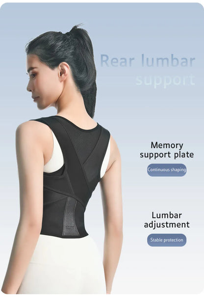 AOLIKES Back Brace Posture Corrector for Men and Women - Adjustable Posture Back Brace for Upper and Lower Back Pain Relief