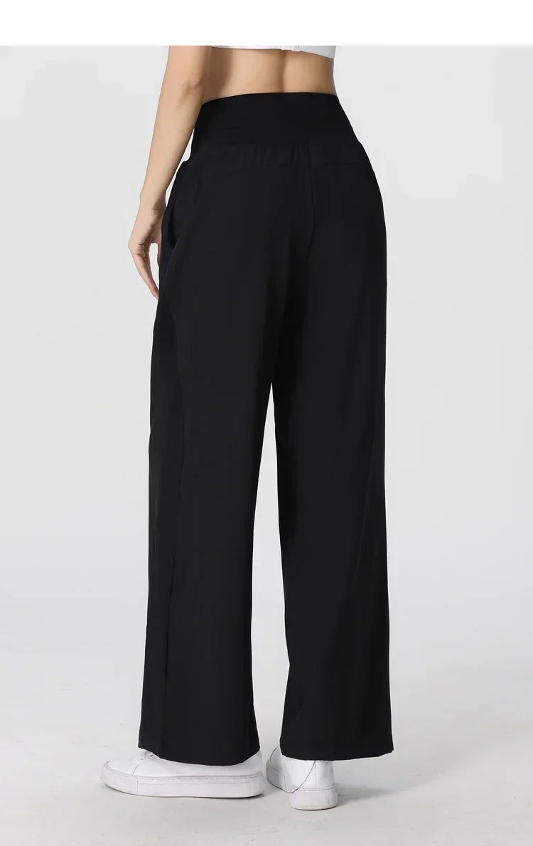 Yoga Pants Outdoor Loose Athletic Casual Pants Running Fitness Wide Leg Pants