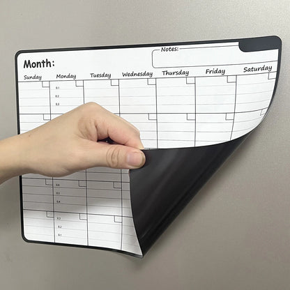 A refrigerator magnet ,monthly and weekly planner, magnetic calendar sticker, soft magnetic note sticker, message board