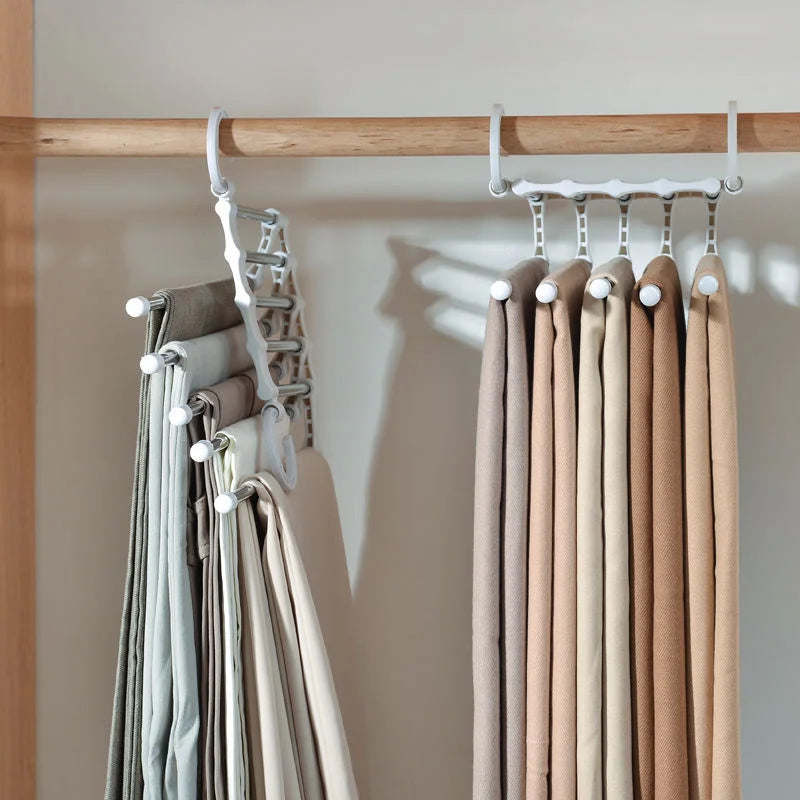 Multifunctional Pants Hanger Clothes Organizer Adjustable Pant Storage Rack Closet Organizer Trouser Hanger Home Organization