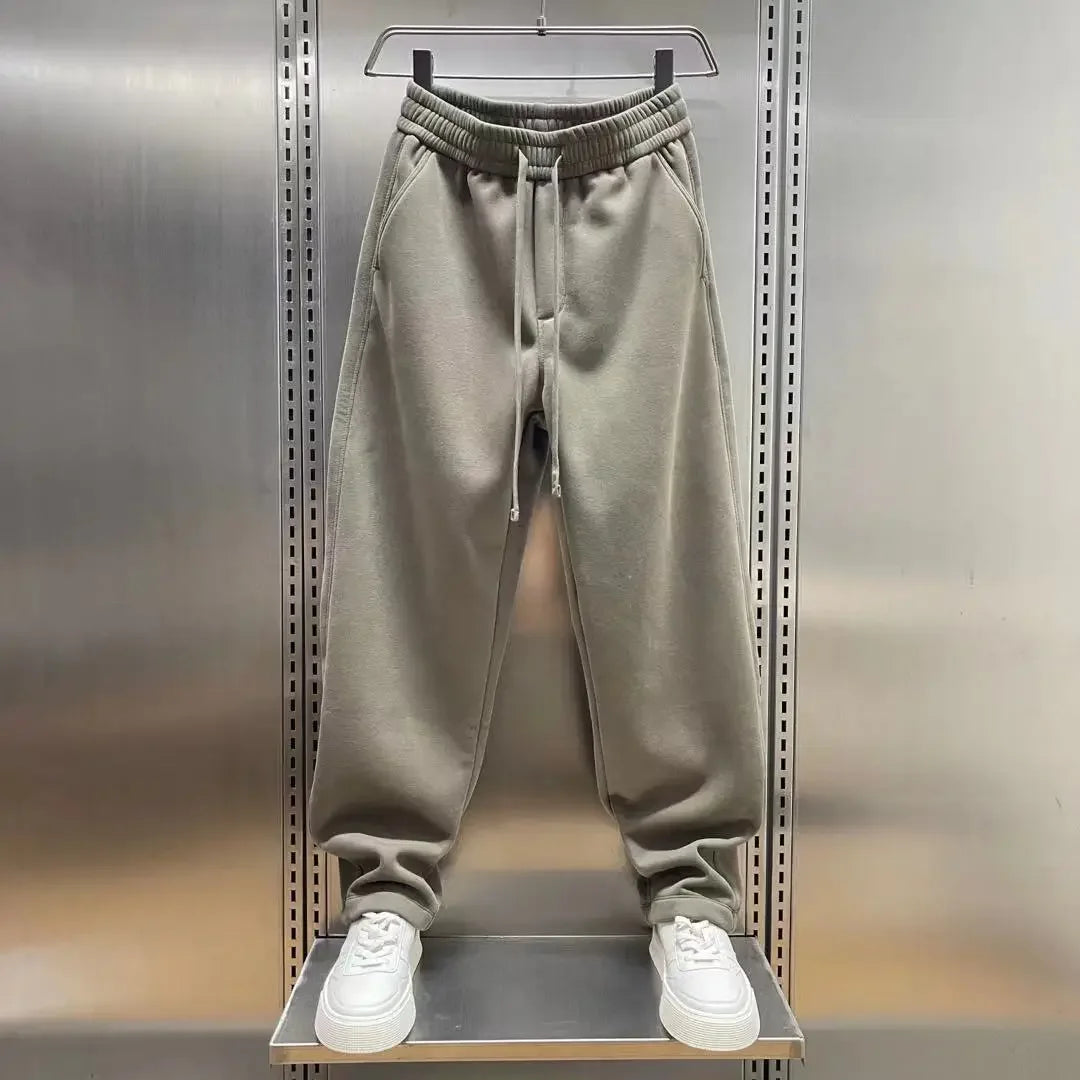 Outdoor Joggers Sweatpants Solid Color Casual Trousers High Quality Cotton Men's Brand Pants