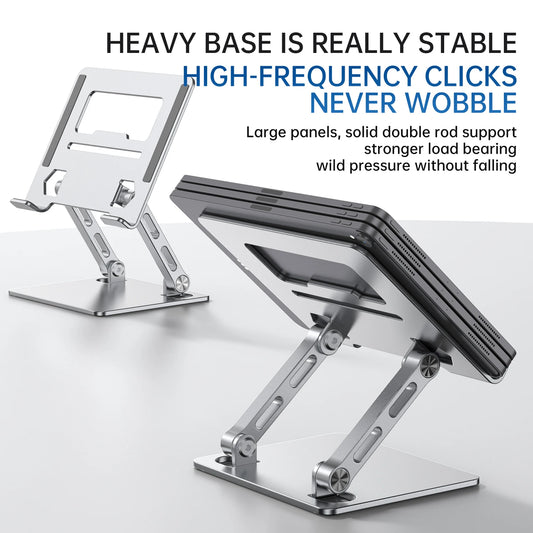 Tablet Stand, Swivel Tablet Stand with 360 Rotating Base, Adjustable Tablet Holder for Drawing, Compatible with iPad Pro/Air/Min