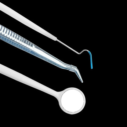 Dental Tool Kit Stainless Steel Instrument Disposable Cleaning Tools Mouth Mirror Probe Hook Pick Tweezer Set dentista Oral Care
