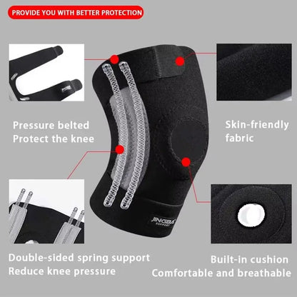 Elastic Adjustable Knee Pads Soft Anti-slip Fitness Knee Protector Breathable Comfortable Knee Brace Support Belt Volleyball