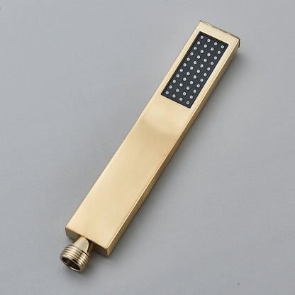 Uythner Handshower Head Brass Shower Head Square Handheld Head Replace Head Faucet Accessory Brass Material
