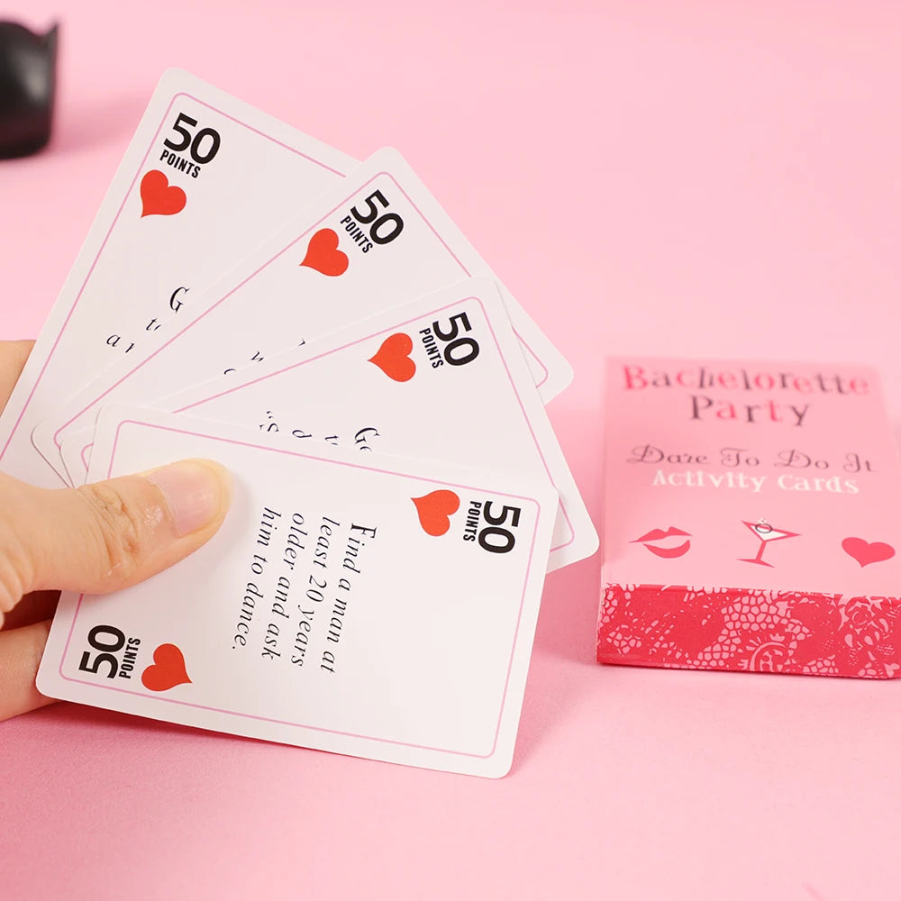 52 Sheets Bachelorette Party Truth or Dare Activity Card Bride Groom Party Girl Hen Party Out Night Games Card Party Decorations
