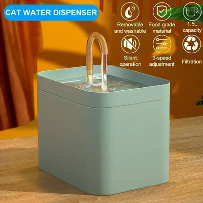 15L Ultra Quiet USB Pet Fountain with Built in Filter for Cats Dogs Auto Fill Water Dispenser Noise Free Hydration Bowl