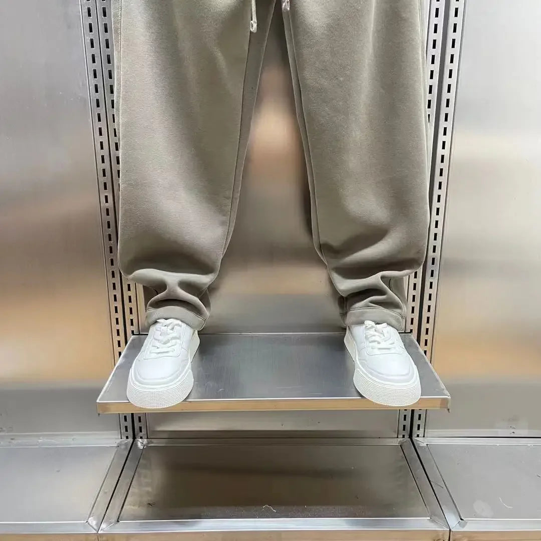 Outdoor Joggers Sweatpants Solid Color Casual Trousers High Quality Cotton Men's Brand Pants