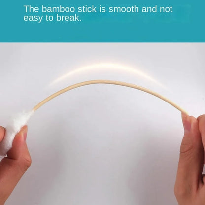 100/300PCS 6 Inch Precision Tips Cotton Swabs - Long Wooden Stick Cotton Buds Pointed Cotton Swabs With Case - Cotton