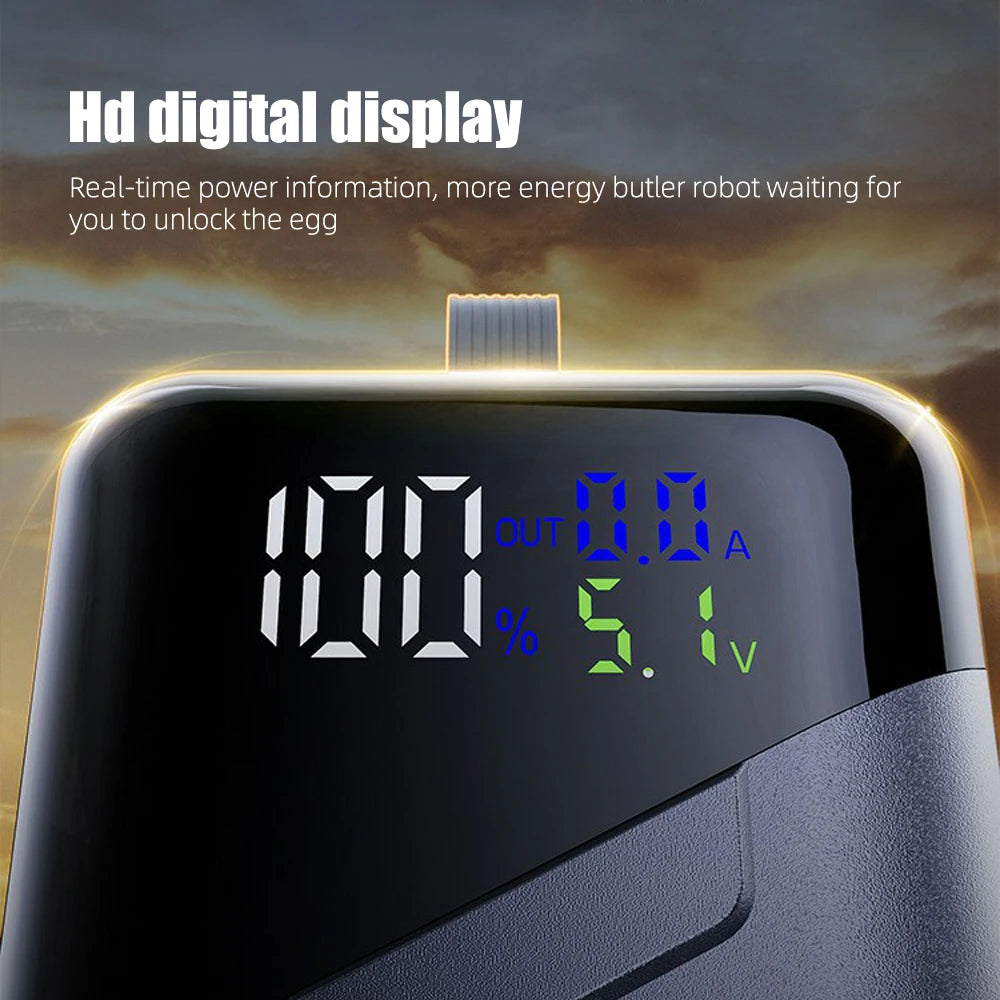 PD100W GaN Power Bank 20000mah/30000mah Build in Line High Definition LED Screen UFCS Phone Laptop Phone Portable Fast Charging