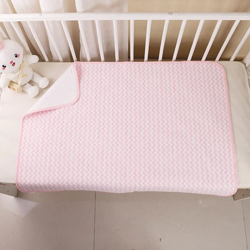 Reusable Infant Change Pad Baby Waterproof Crib Changing Mat Urine Sheet Cotton Diaper Cover Washable Newborn Bed Nappy Mattress
