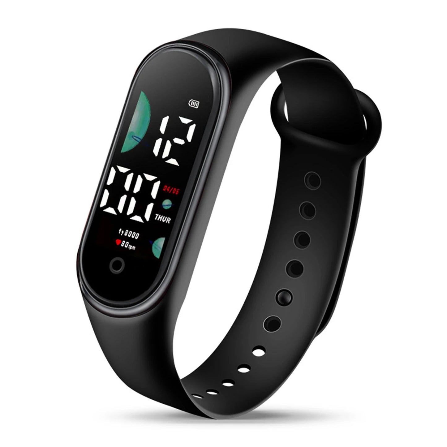 Electronic Clock Student Keychain Watch Silent LCD Digital Display Portable Student Exam Study Desktop Clock Keychain