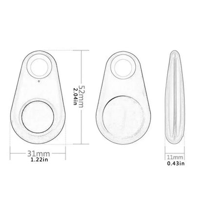 Mini GPS Tracker for Pets & Personal Items Bluetooth Anti Lost Device with Two Way Positioning RealTime Tracking for Android