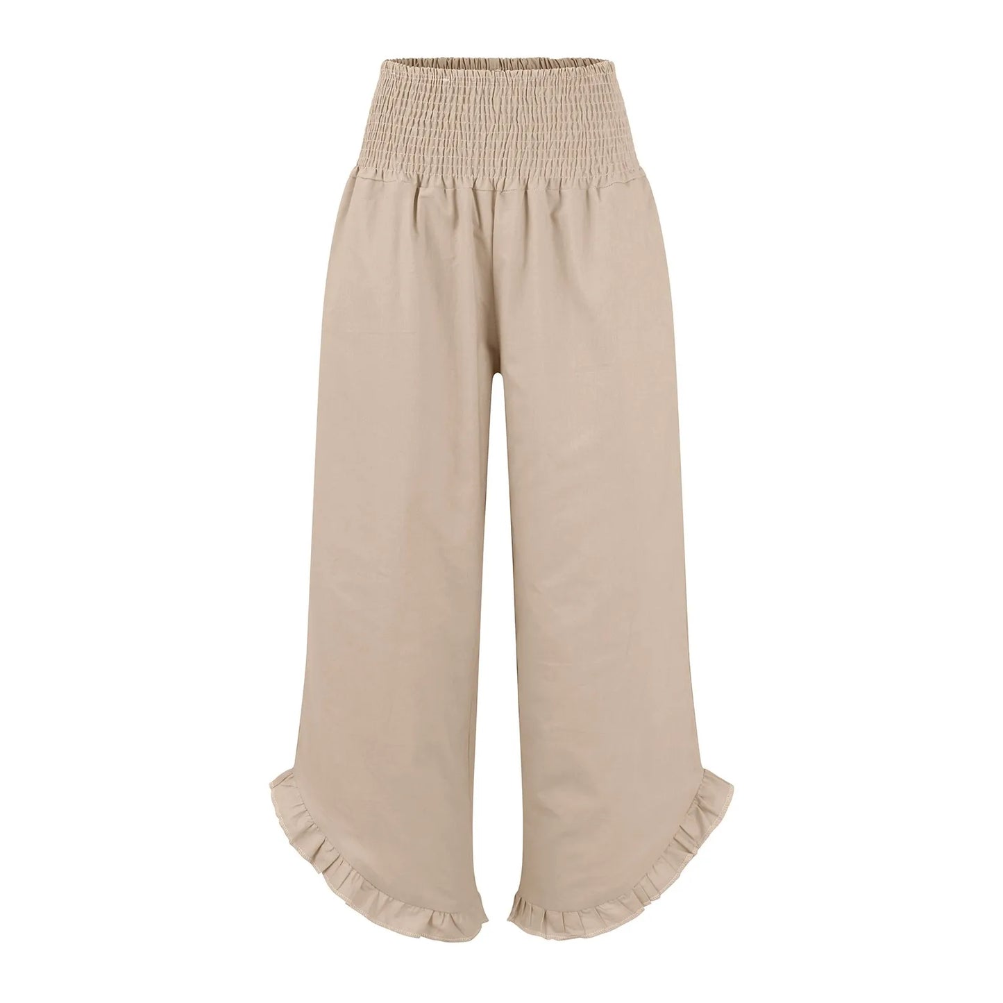 Summer Womens Palazzo Pants Summer Casual Flowy Wide Leg Trousers Beach Travel Vacation Outfits All Match Loose Baggay Pants