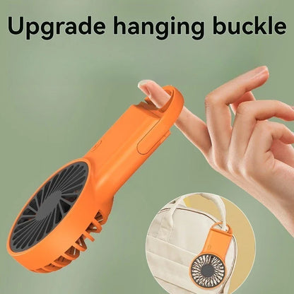 New Foldable Handheld Desktop USB Rechargeable Mini Fan Cartoon Design with Hook for Mountaineering Outdoor Home Office use
