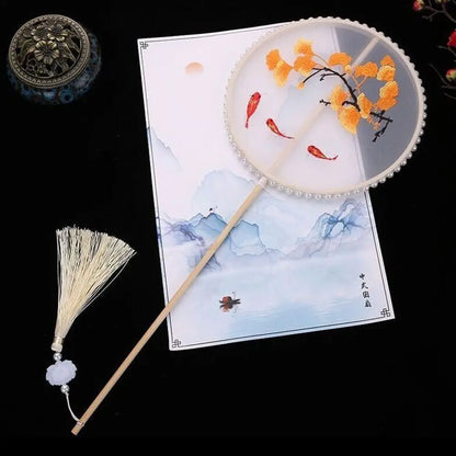 Style Hanfu Accessories Dancing Fan DIY Craftsmanship Decorative Fans Home Decoration Hand Fan Group Fan Photography Prop