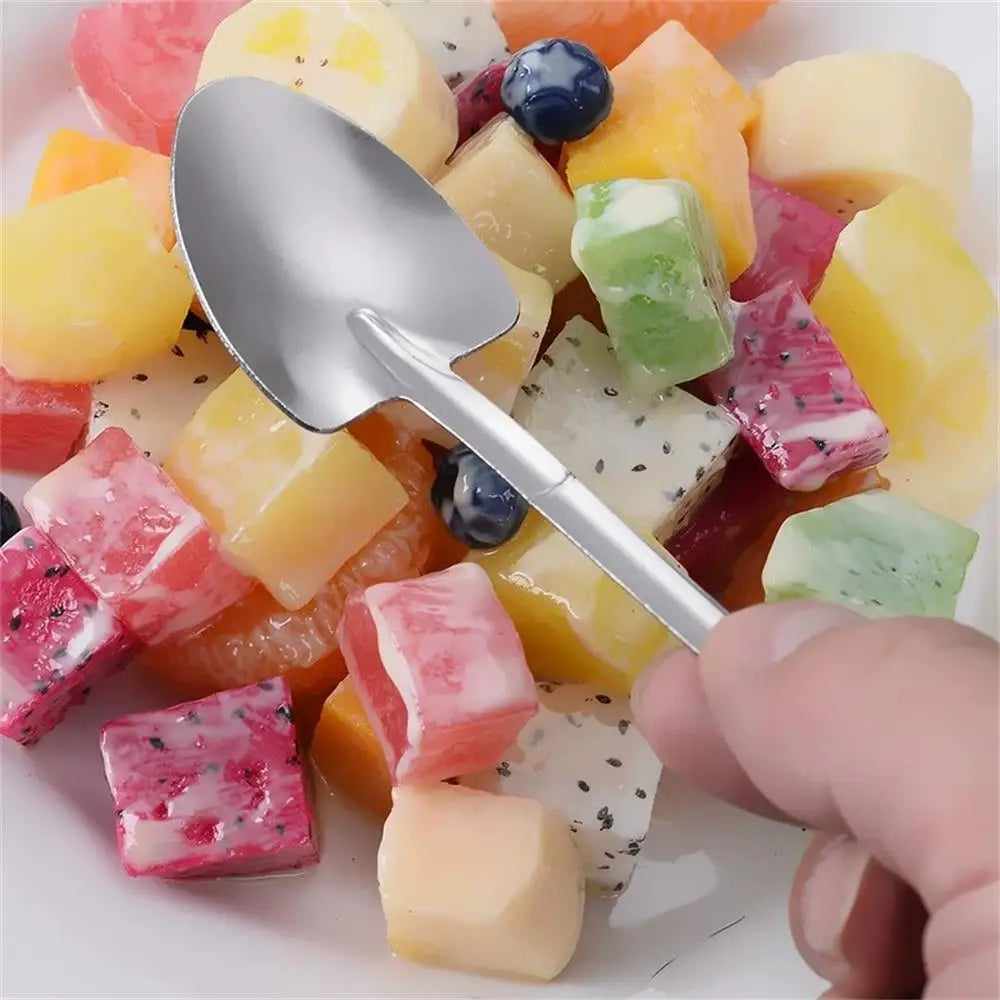4pcs/Set Shovel Spoon Shovel Spoon Stainless Steel Tea Spoon Creative Coffee Spoon Household Eating Watermelon Shovel Spoon Ice