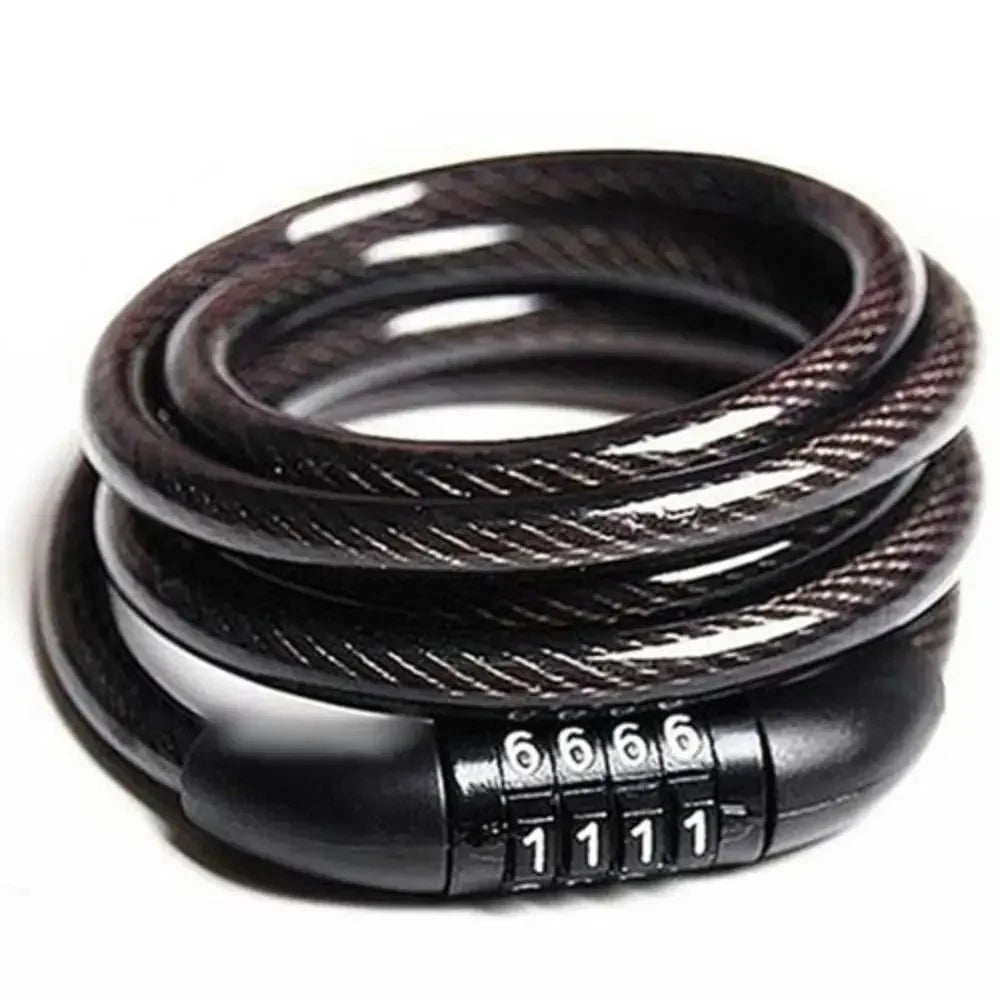 Bicycle Security Lock 4 Digit Code Mountain Bike Security Chain Padlock Fixed Code Anti-theft Lock