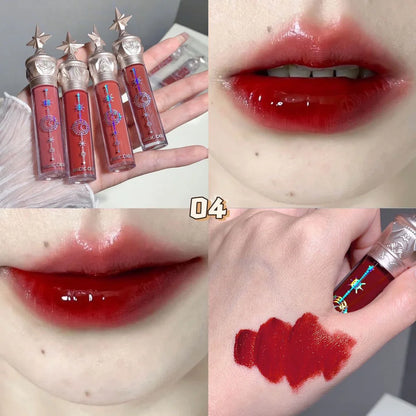 2024 New Moisturizing Lip stain Mirror Lip Gloss Set Glass Glow Matte Lip tint Lipstick Star Cosmetics