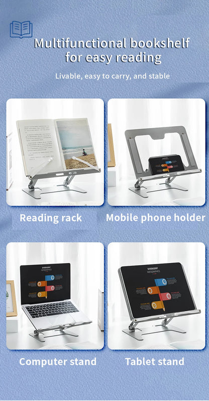 Laptop Holder Reading Stand Book Holder Multifunction Extendable Adjustable Reading Mobile Phones Office Study Desk Assessories