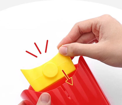 Portable Plastic French Fries Cup Snack Organizer Food Grade PP Salad Cup Square Salad Bowl