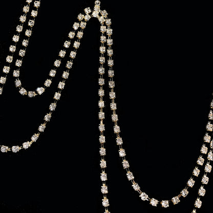 Light luxury dress accessories, tassel shoulder chain, fashionable and versatile body chain, niche high-end sense, temperament a