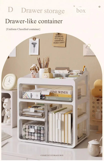 Drawer Desktop Organizer, Organizer Drawers, Desk Stationery Organizer, Multifunctional Dustproof Large Capacity Office Shelf