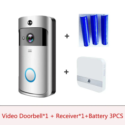 Video Doorbell Camera HD WiFi Doorbell Wireless Operated Motion Detector Audio & Speaker Night Vision for iOS&Android