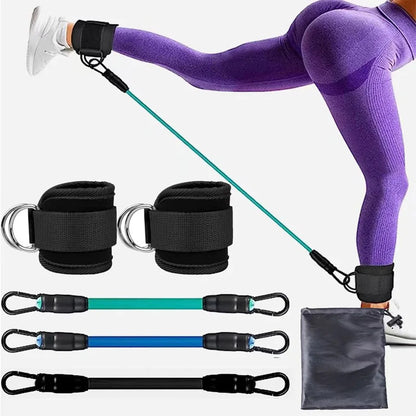 Resistance Bands With Ankle Straps Fitness Workout Training Resistance Bands Home Yoga Stretch Elastic Pilates Gym Equipment